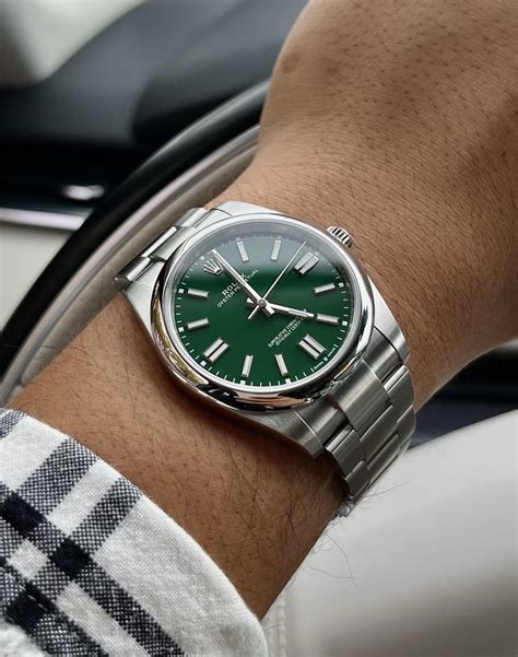 rolex oyster perpetual precision stainless steel|rolex oyster perpetual 41 green.